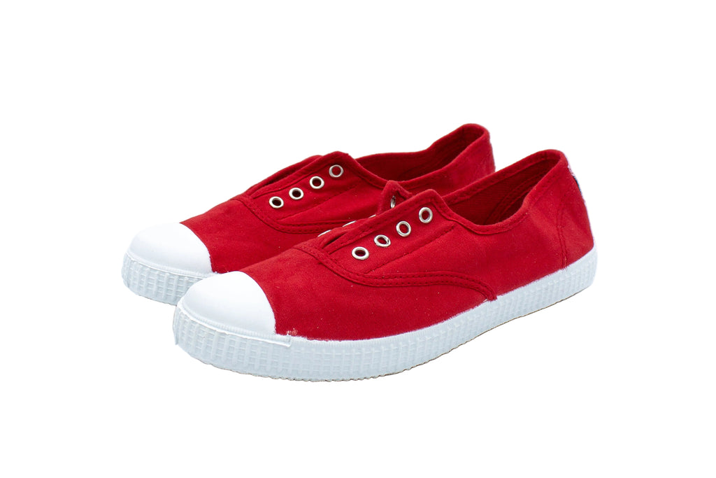 Sneakers slip-on in cotone rosso