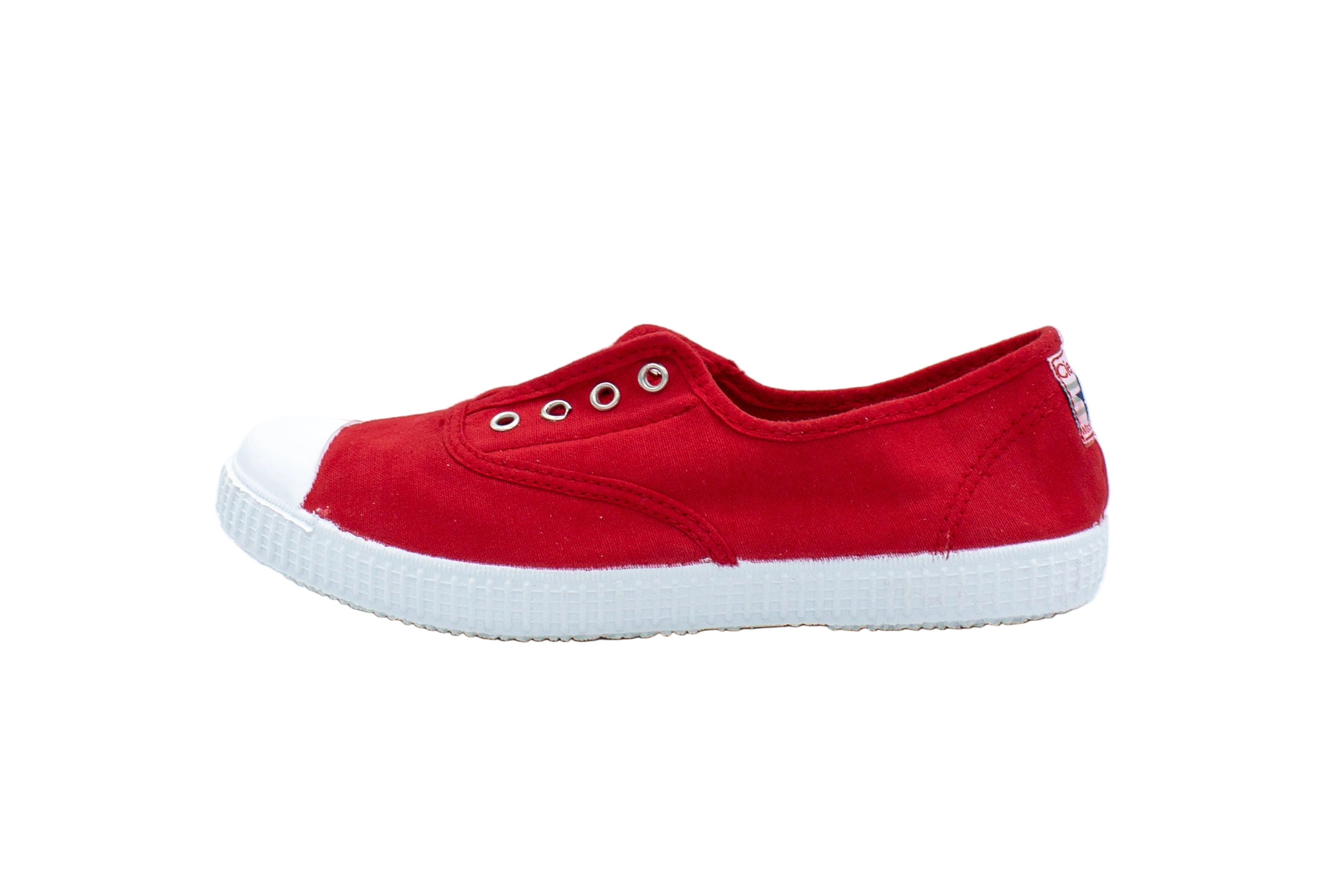 Sneakers slip-on in cotone rosso