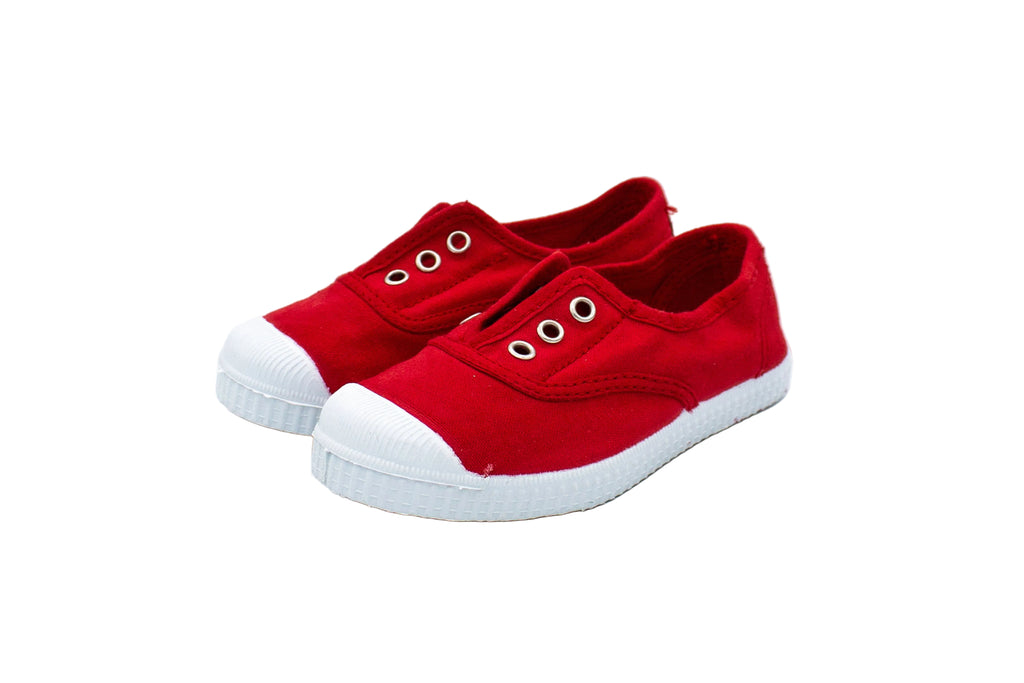 Sneakers slip-on in cotone da bambino rosso