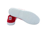 Sneakers slip-on in cotone rosso