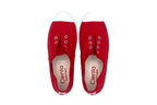 Sneakers slip-on in cotone rosso