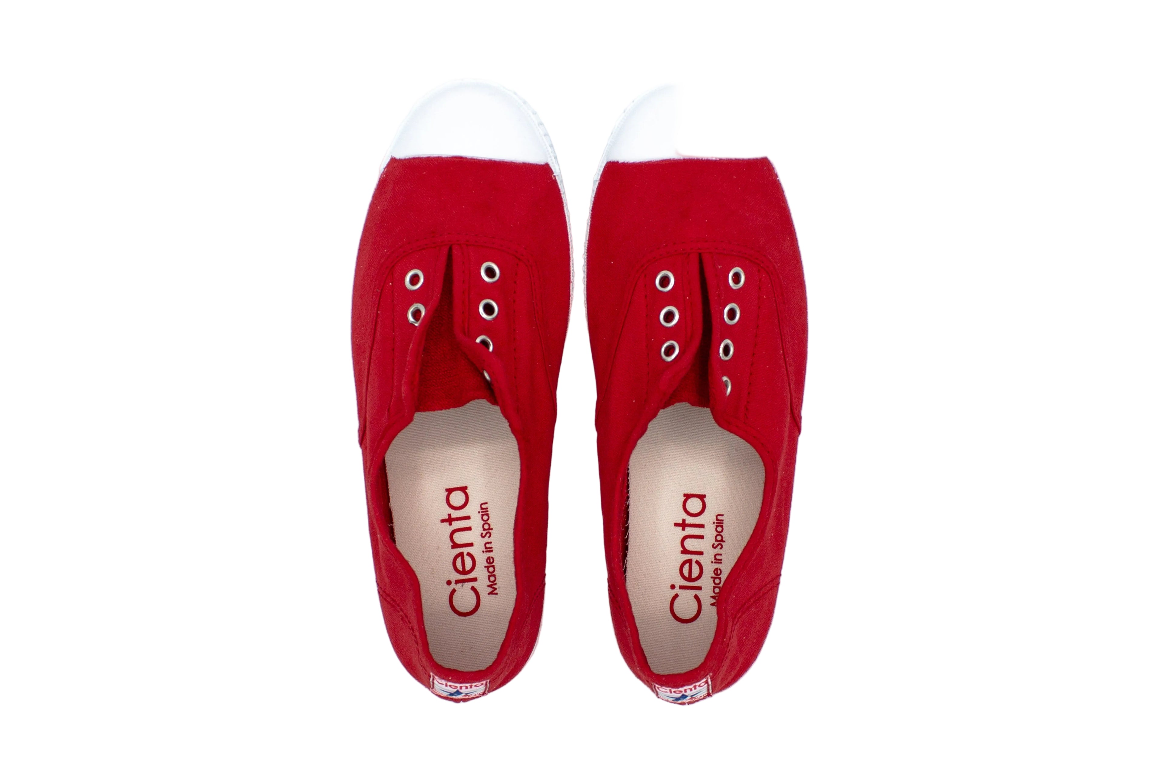 Sneakers slip-on in cotone rosso