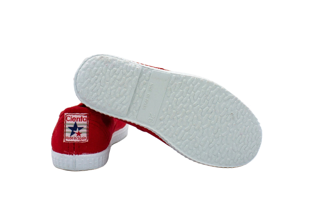 Sneakers slip-on in cotone da bambino rosso