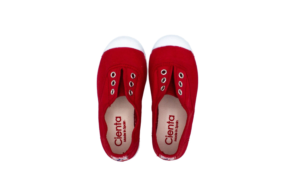 Sneakers slip-on in cotone da bambino rosso