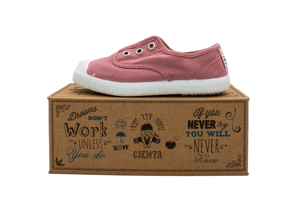Sneakers slip-on in cotone da bambino rosa
