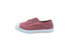 Sneakers slip-on in cotone da bambino rosa