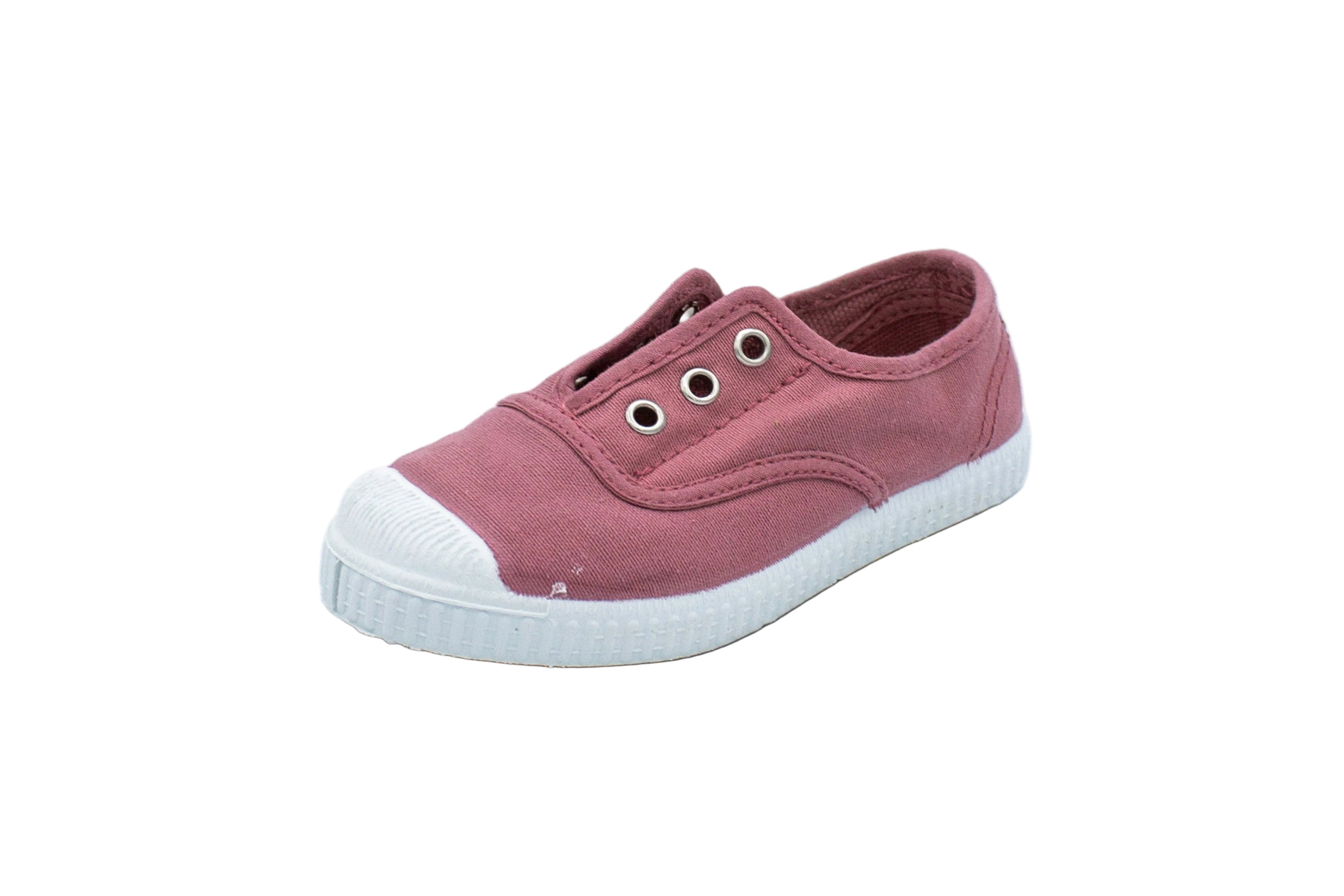 Sneakers slip-on in cotone da bambino rosa