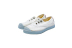 Sneakers slip-on in cotone da bambino bianco pizzo