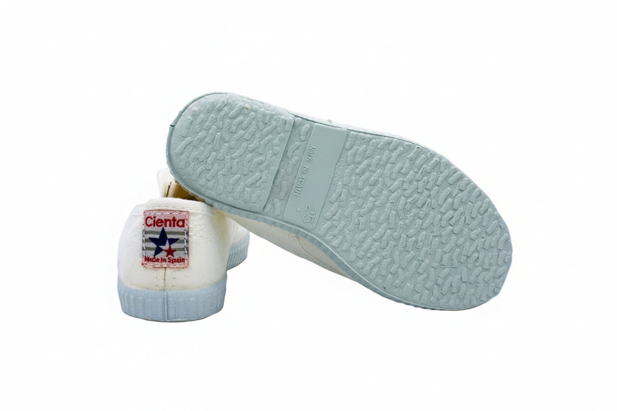 Sneakers slip-on in cotone da bambino bianco pizzo