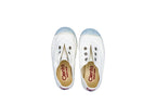 Sneakers slip-on in cotone da bambino bianco pizzo