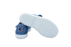Ballerine in cotone con velcro da bambina tejano