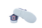 Cotton ballerinas with Velcro for girls in sky blue