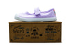 Ballerine in cotone con velcro da bambina lilla