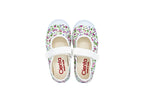 Cotton ballerinas with Velcro for girls in floral print