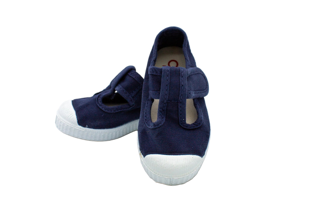 Scarpine in cotone con velcro da bambino blu