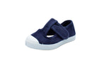 Scarpine in cotone con velcro da bambino blu