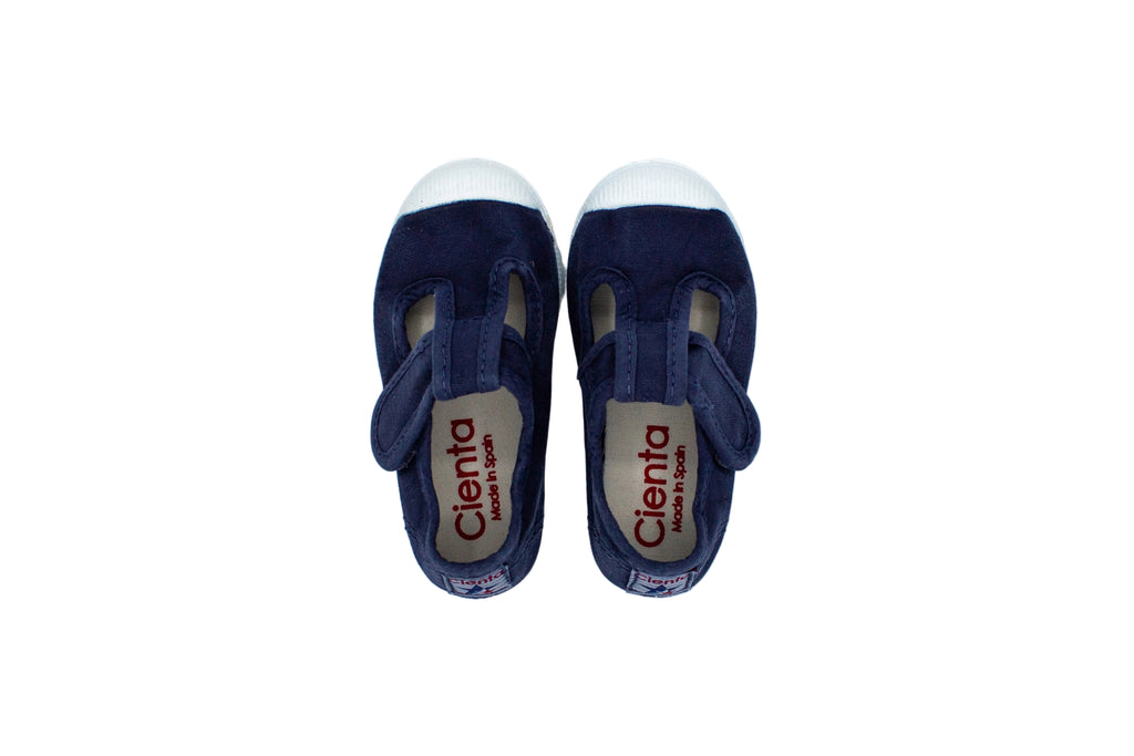 Scarpine in cotone con velcro da bambino blu
