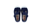 Scarpine in cotone con velcro da bambino blu