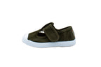 Cotton toddler shoes with Velcro in khaki