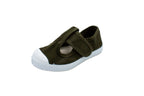 Cotton toddler shoes with Velcro in khaki