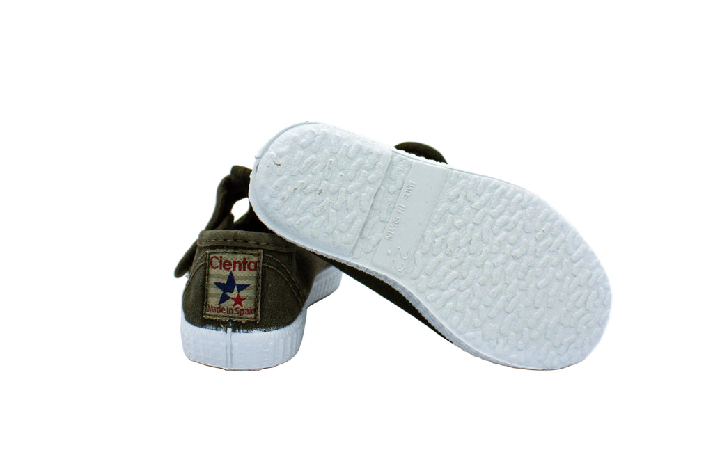 Cotton toddler shoes with Velcro in khaki