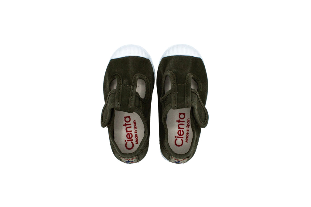 Cotton toddler shoes with Velcro in khaki