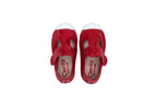 Scarpine in cotone con velcro da bambino rosso
