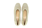 Decolleté in camoscio tacco 3 beige