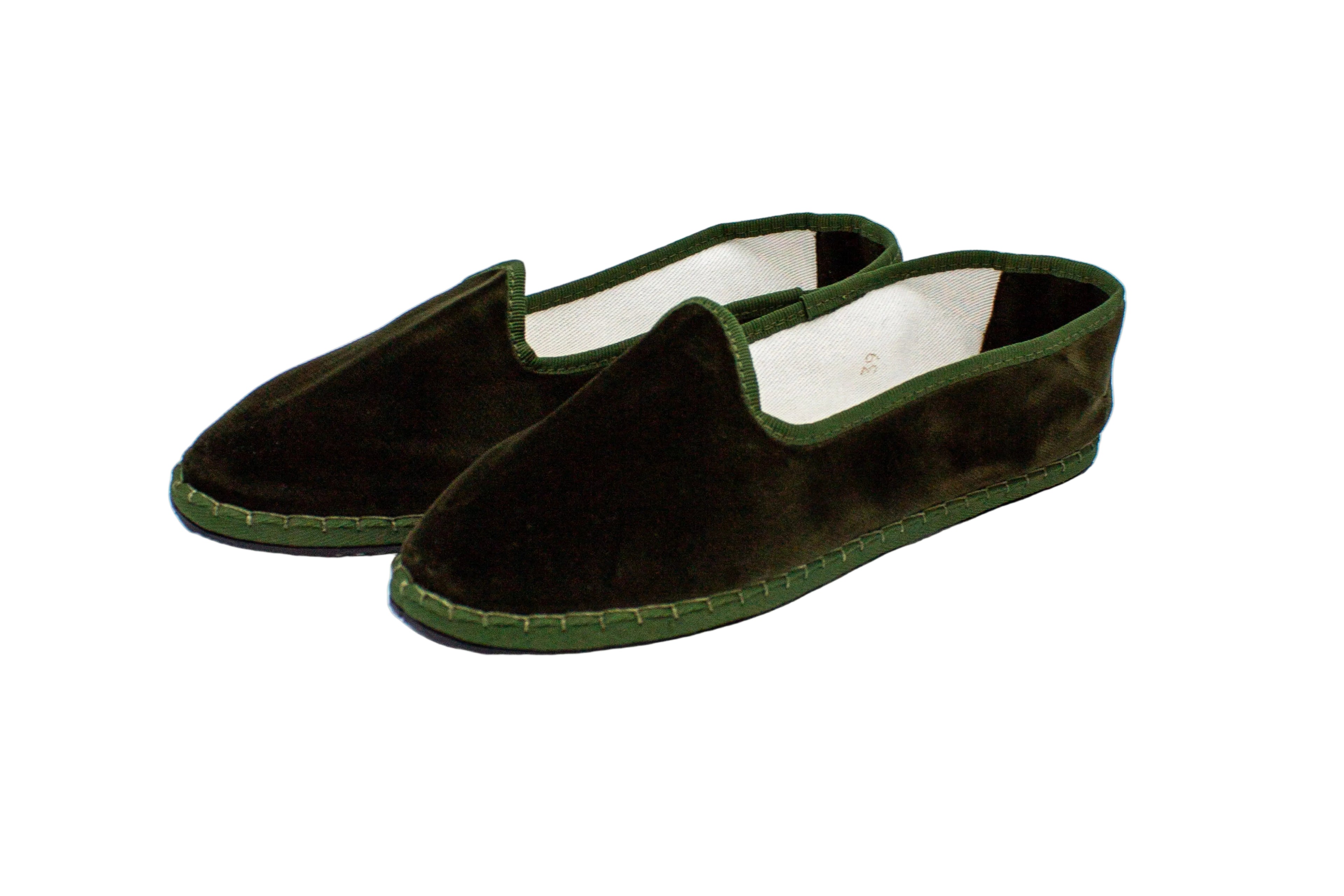 Olive green velvet Friulane