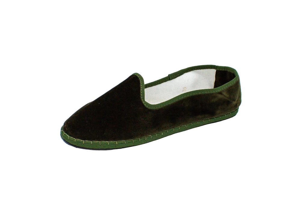 Olive green velvet Friulane