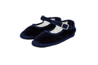 Friulane con cinturino in velluto blu bambini