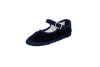 Friulane con cinturino in velluto blu bambini