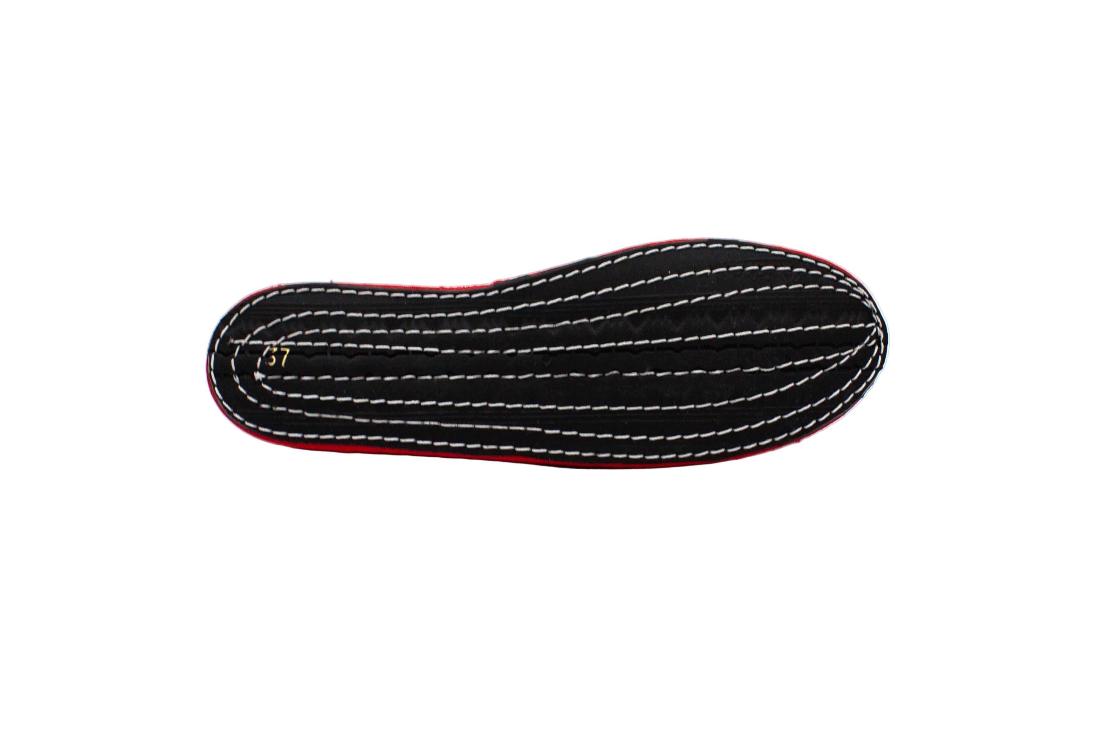 Red velvet Friulane with strap