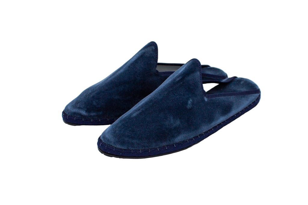 Women's aviator blue velvet sabot Friulane