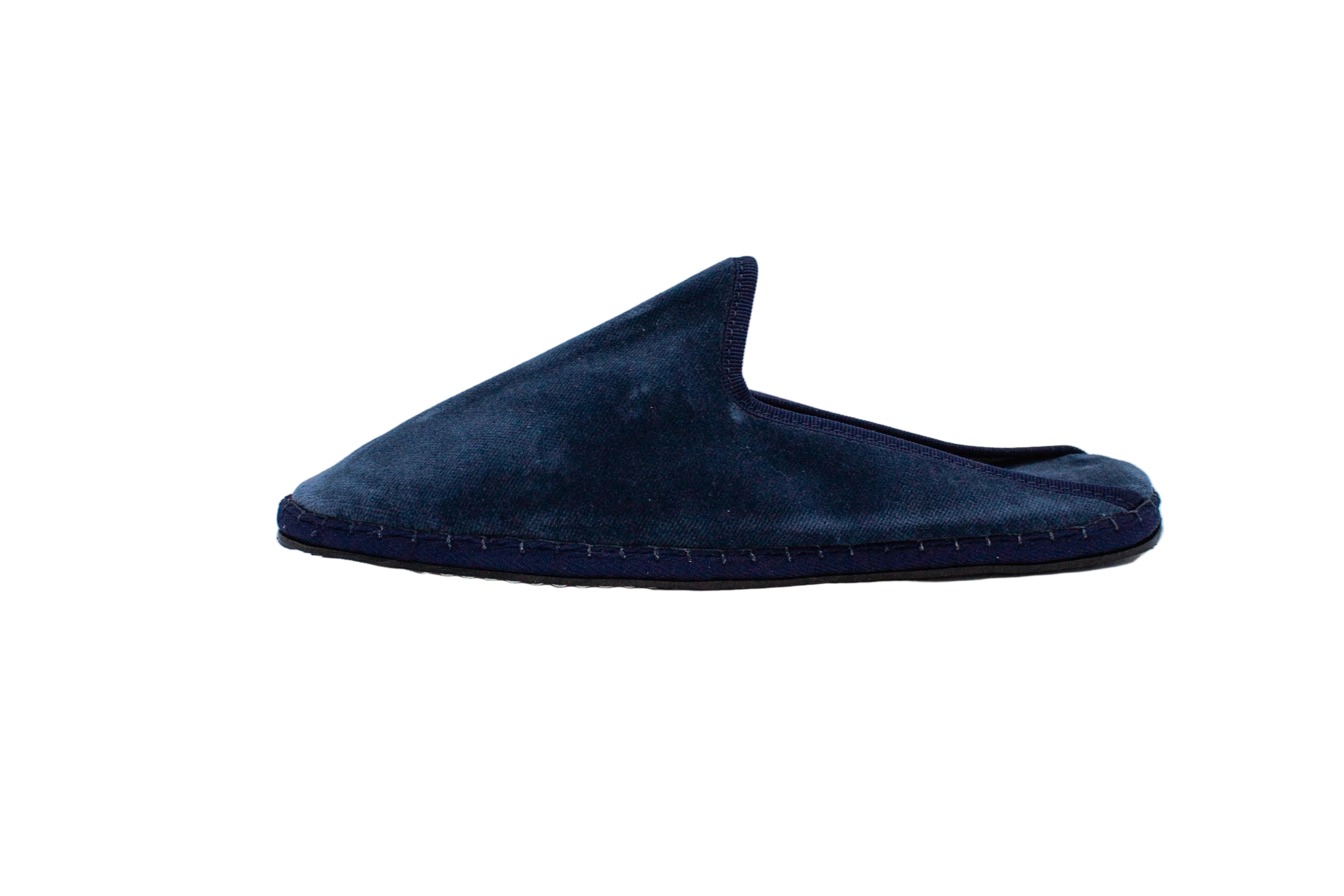 Women's aviator blue velvet sabot Friulane