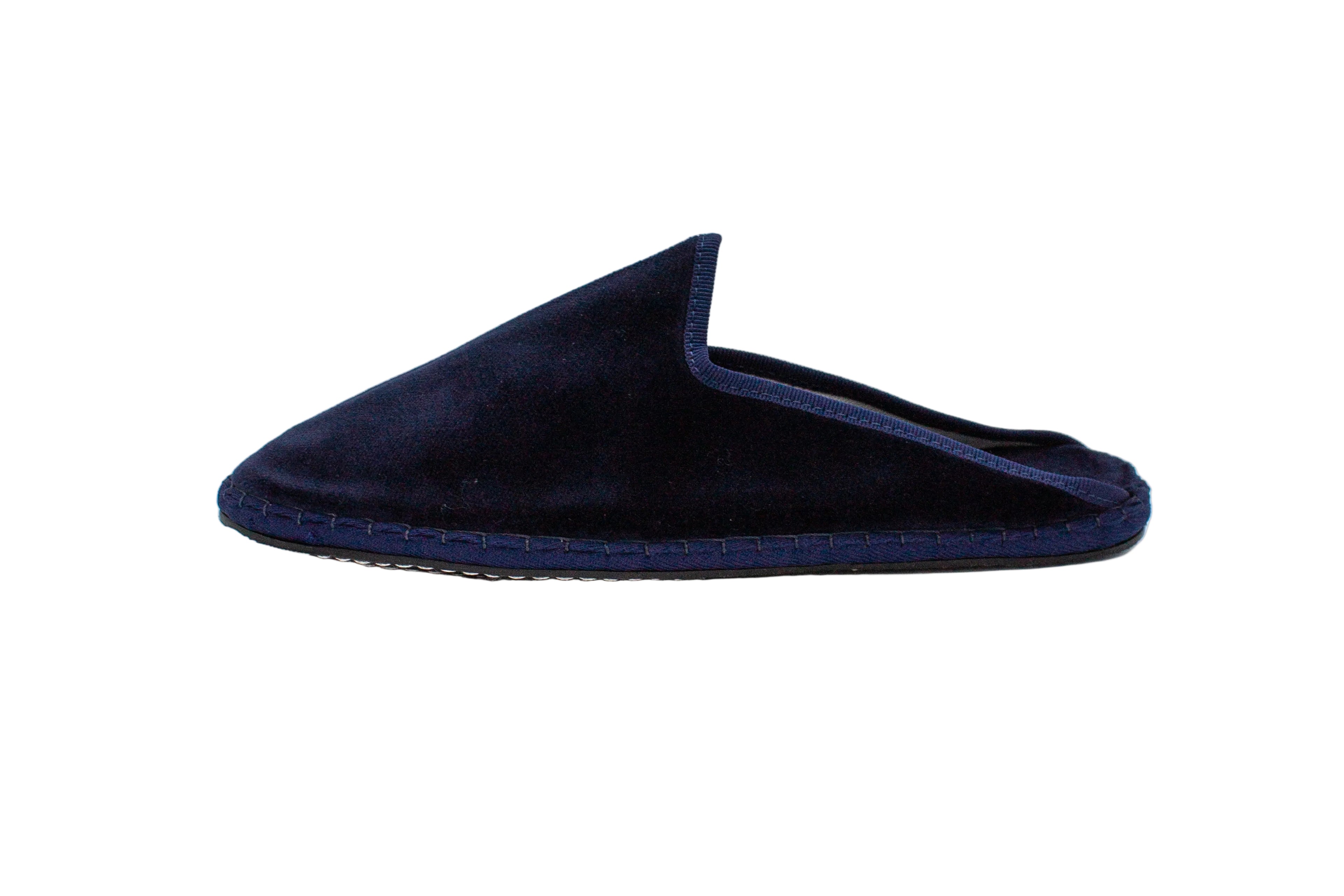 Friulane sabot in velluto blu donna