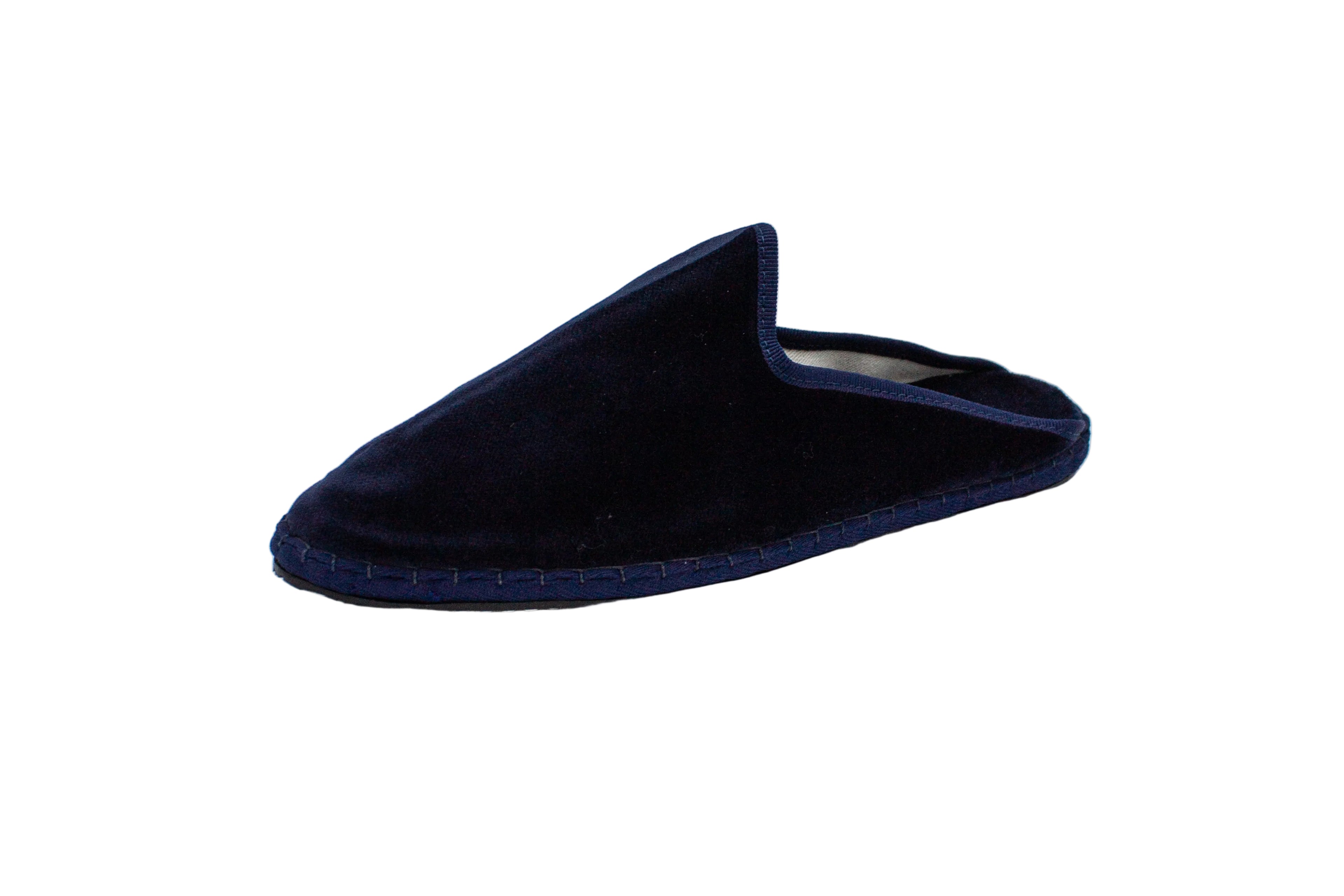 Friulane sabot in velluto blu donna