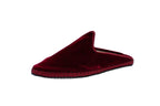 Women's bordeaux velvet clogs