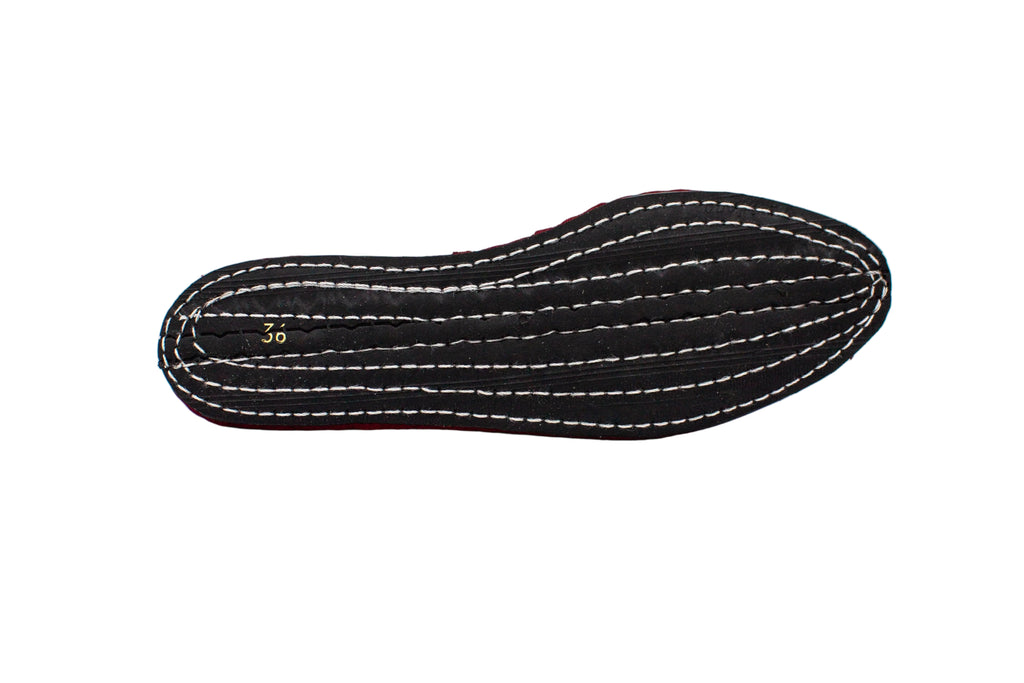 Friulane sabot in velluto rosso cardinale donna