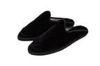 Friulane sabot in velluto nero donna