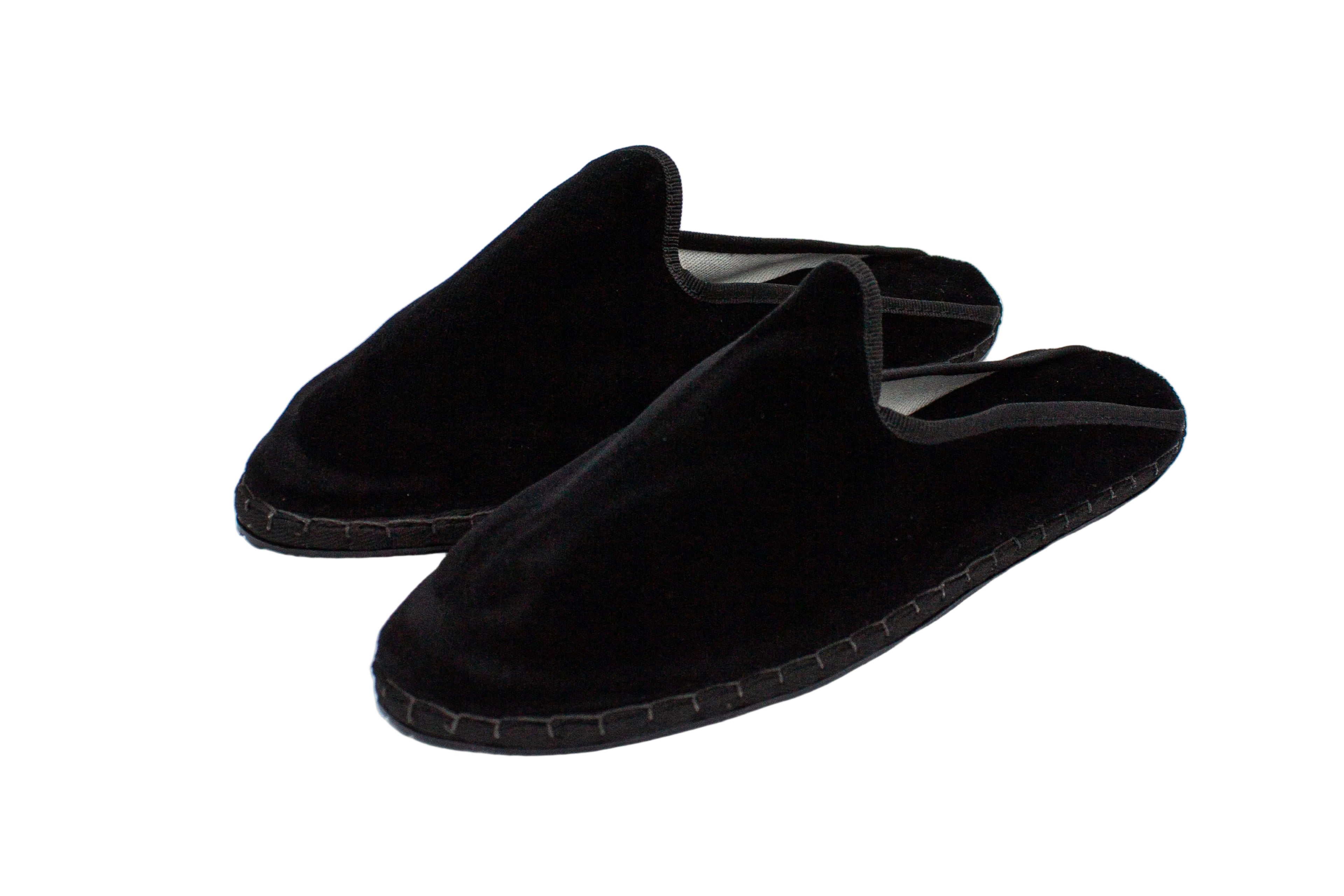 Friulane sabot in velluto nero donna