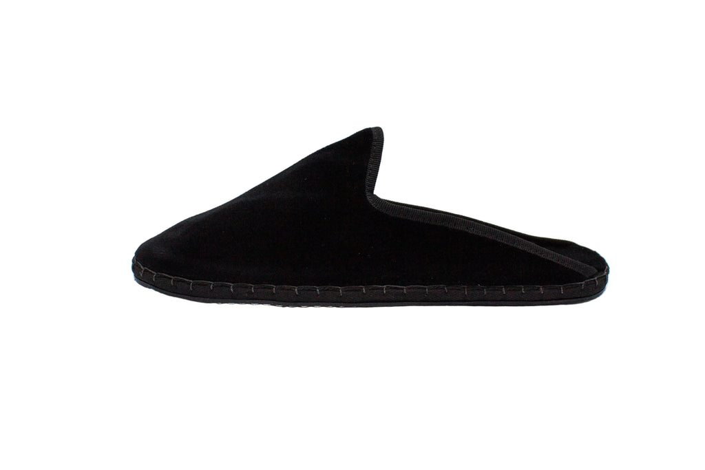 Friulane sabot in velluto nero donna