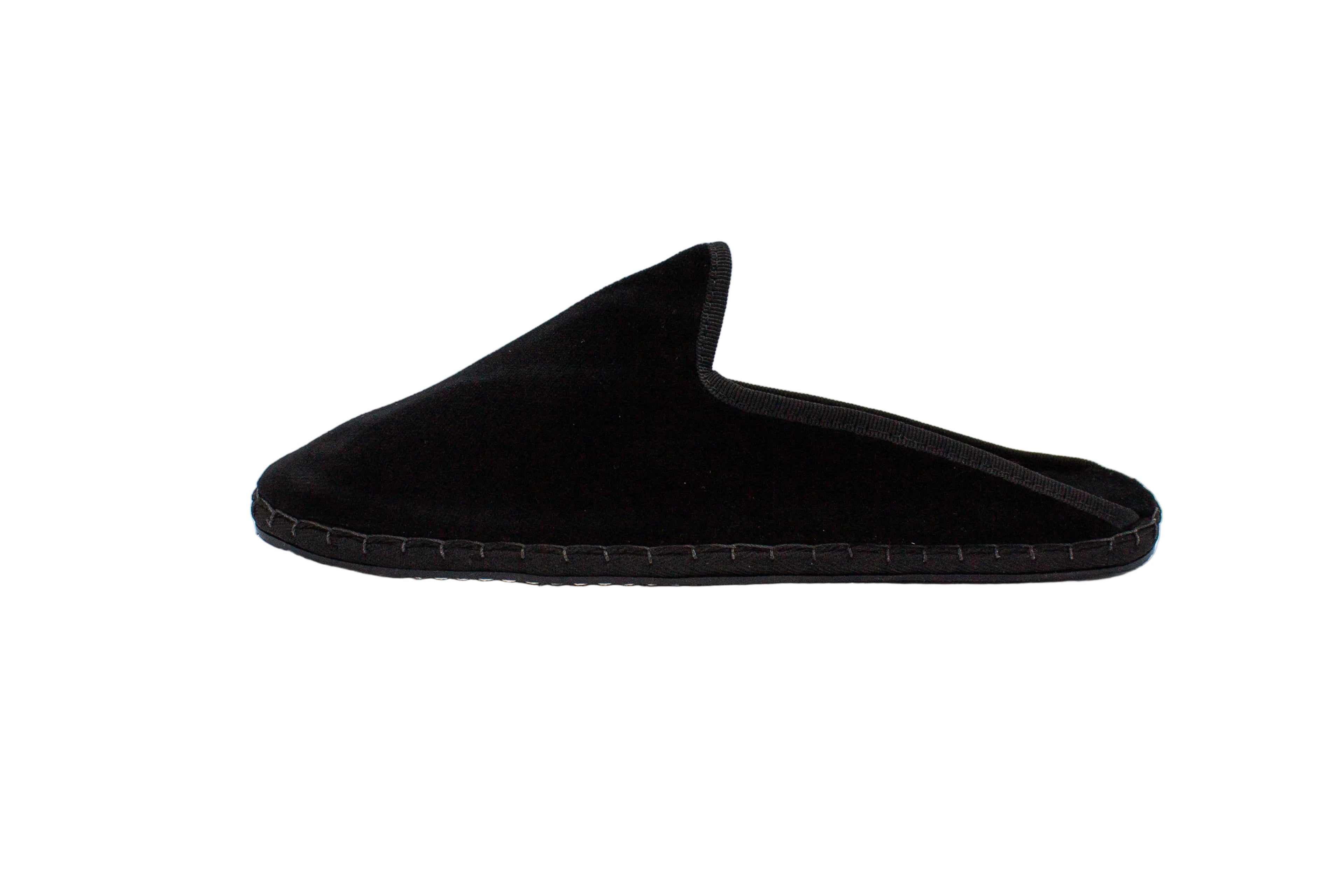 Friulane sabot in velluto nero donna