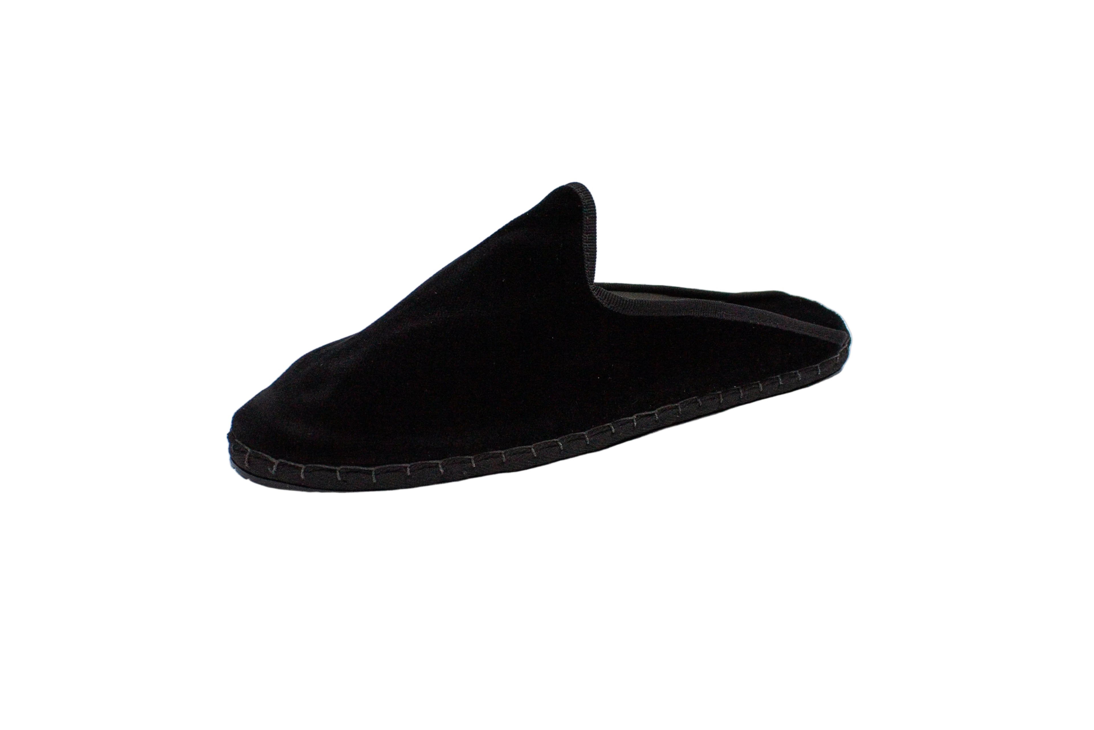 Friulane sabot in velluto nero donna