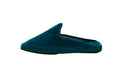 Friulane sabot in velluto verde petrolio donna