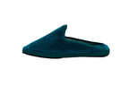 Friulane sabot in velluto verde petrolio donna