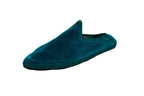 Friulane sabot in velluto verde petrolio donna