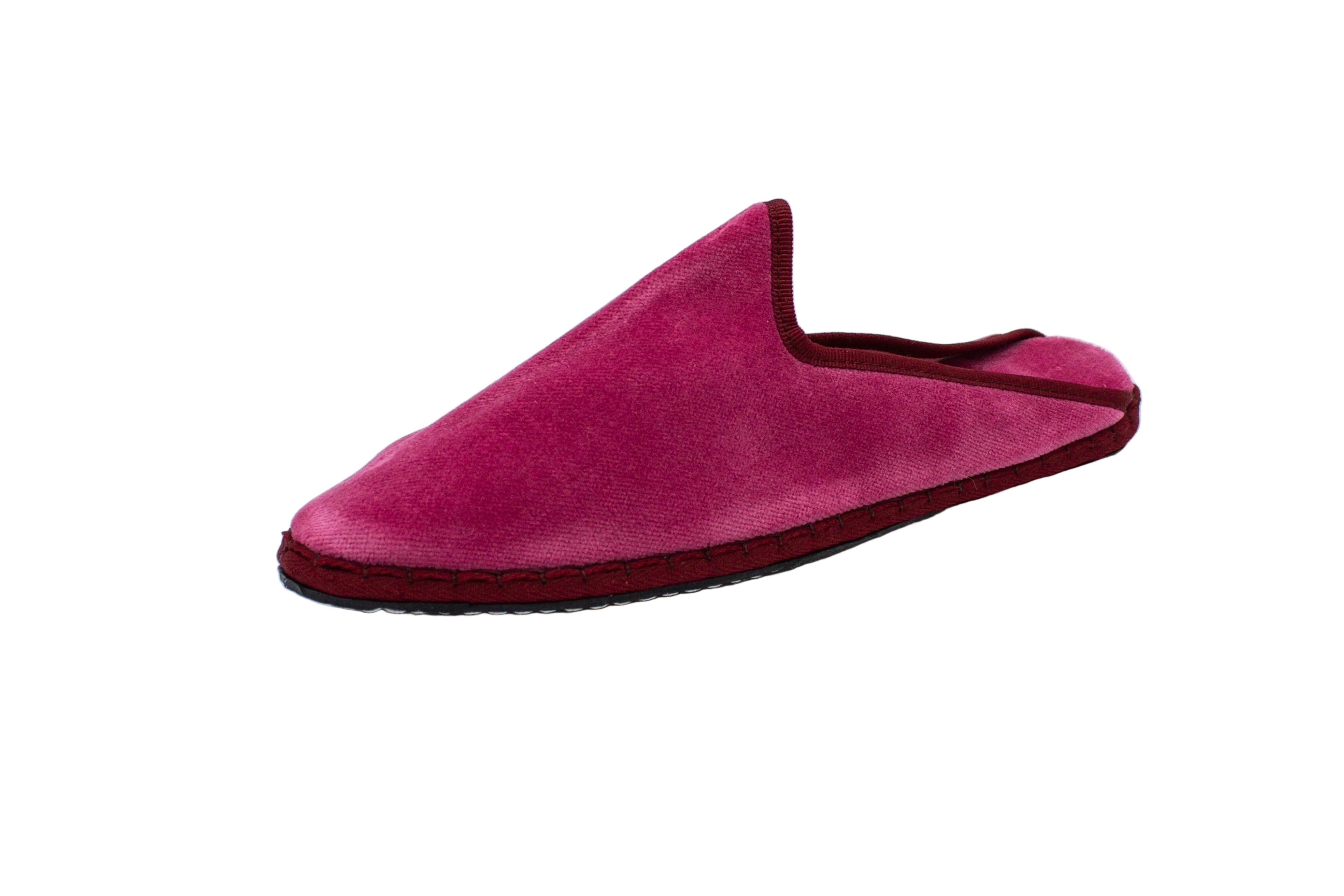 Friulane sabot in velluto rosa antico donna