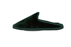 Friulane sabot in velluto verde bottiglia donna