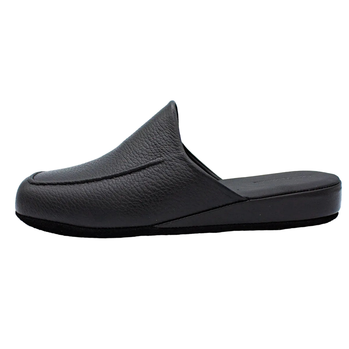 Pantofole da uomo in pelle karibu nero
